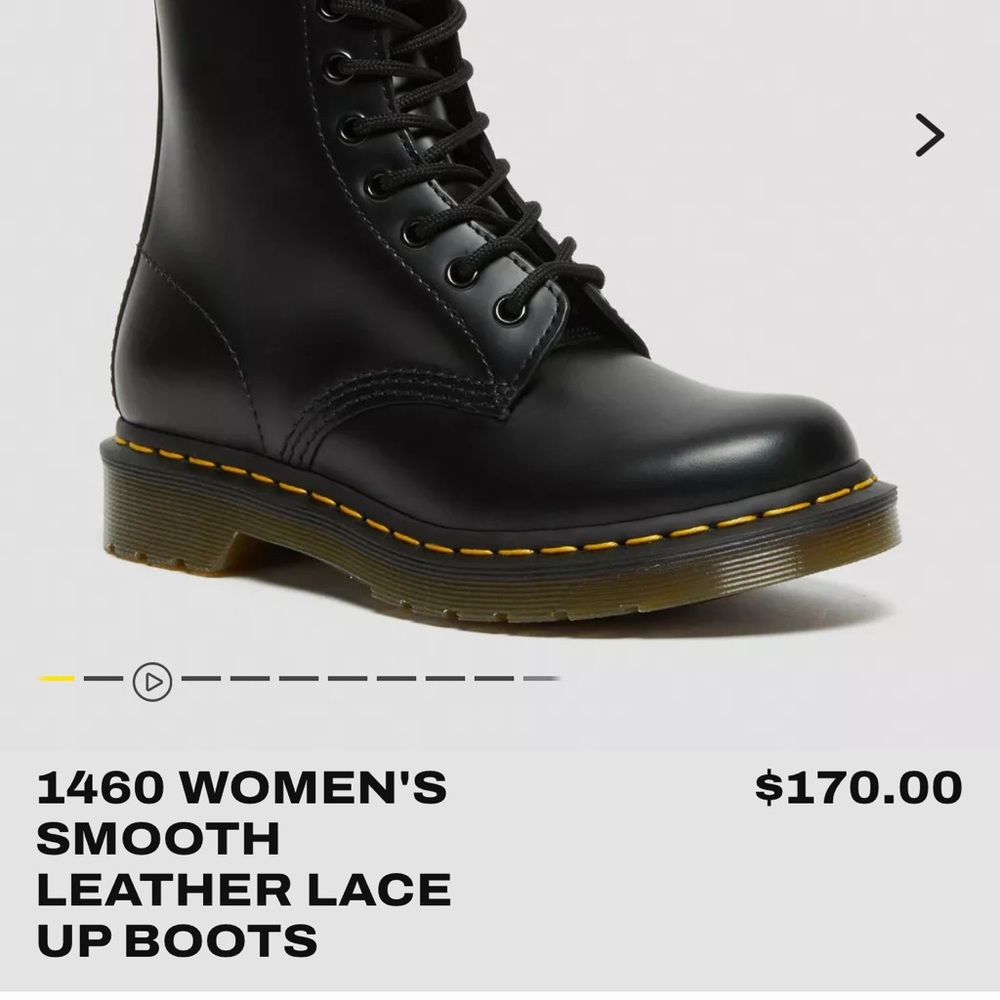 Dr. Martens Black Leather Lace-Up Boots